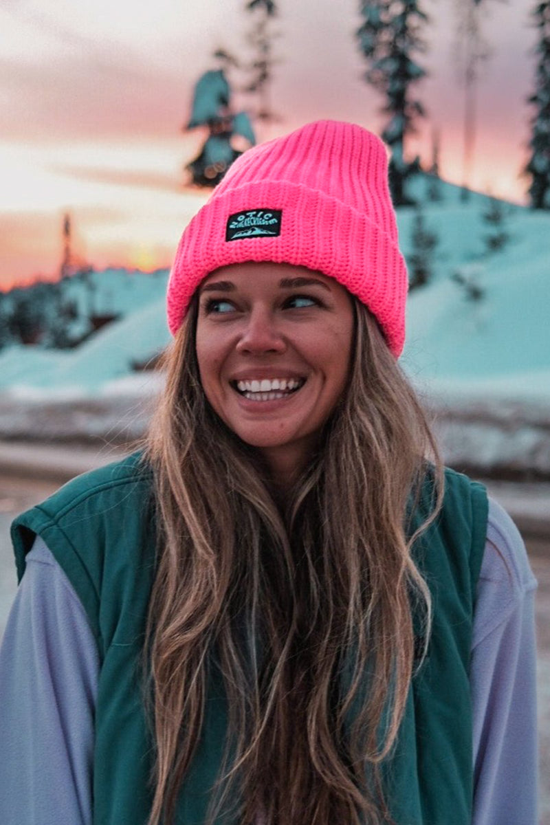 Big Neon Pink Beanie – Notice The Reckless