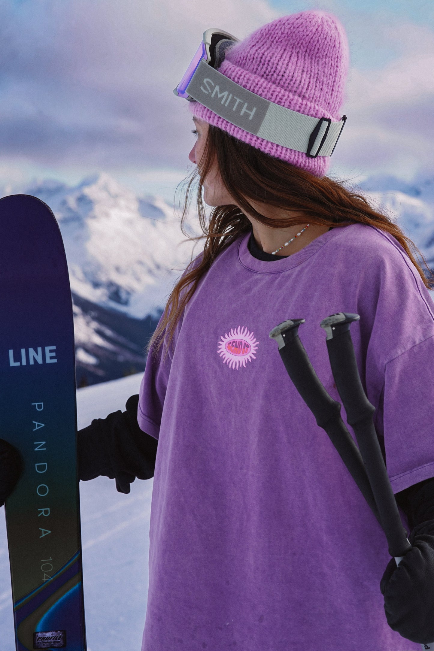 Send it Oversized Tee - Purple