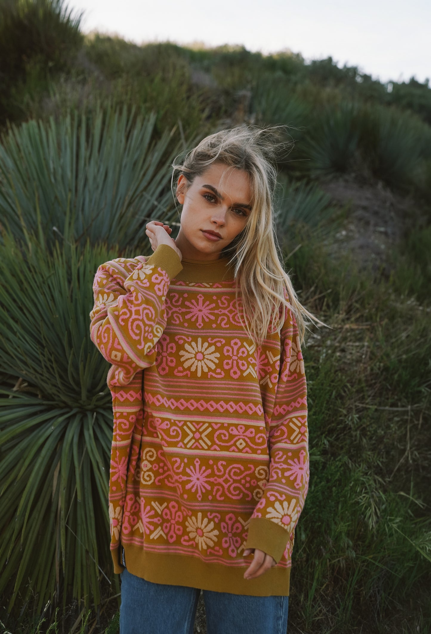 Nordic Flora Textured Sweater