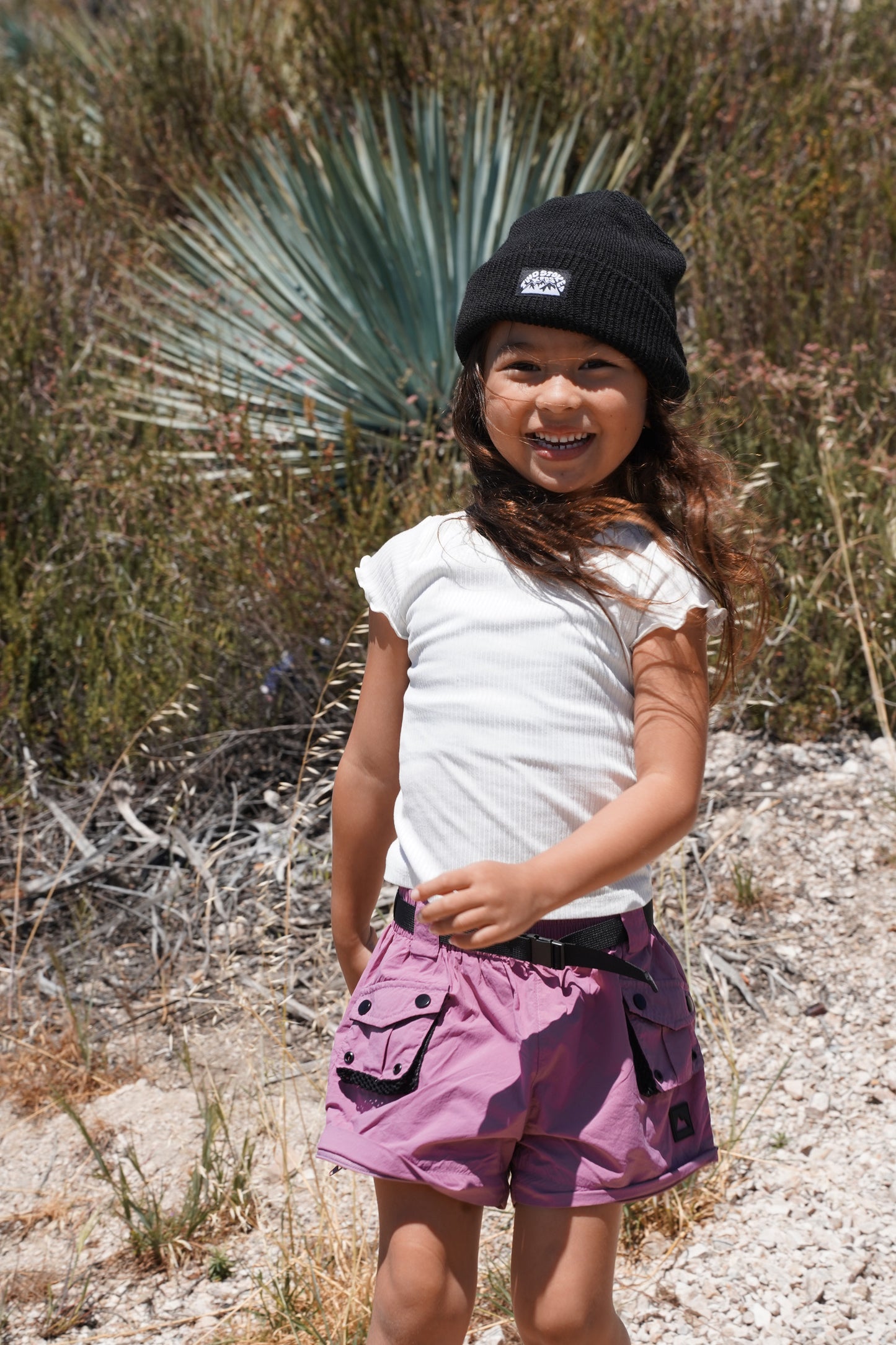 Burgundy Kids Zip-Off Pants