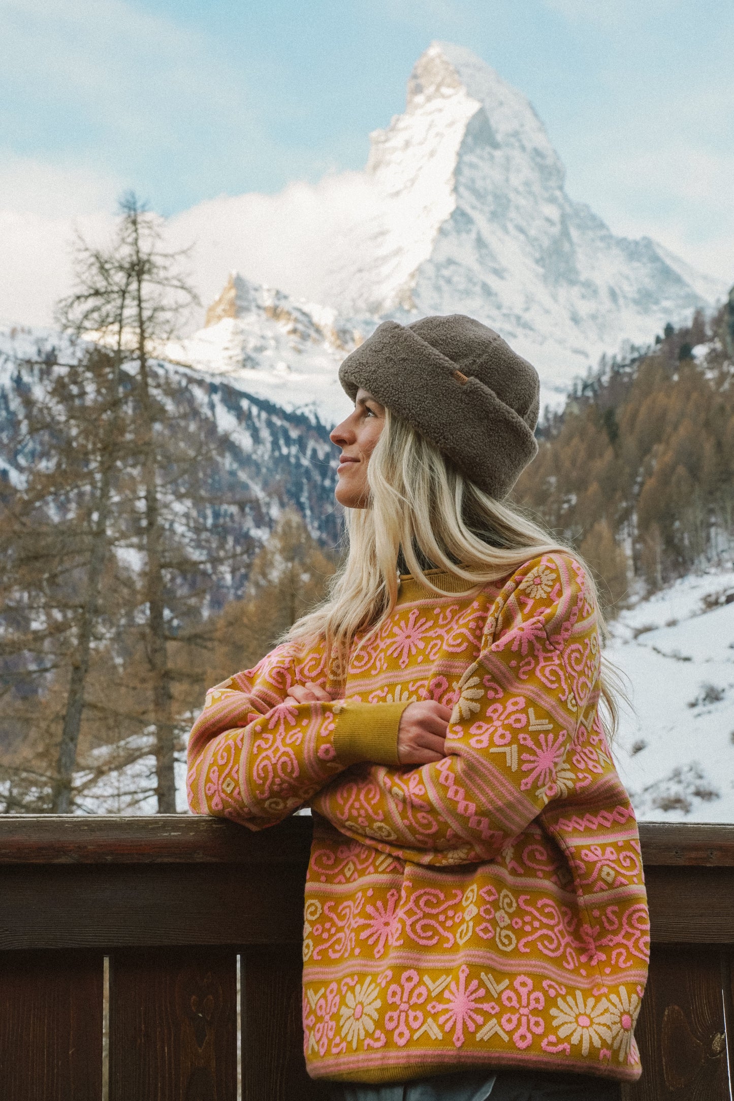 Nordic Flora Textured Sweater
