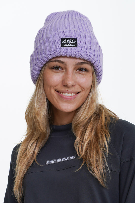 Load image into Gallery viewer, Big Lilac Beanie
