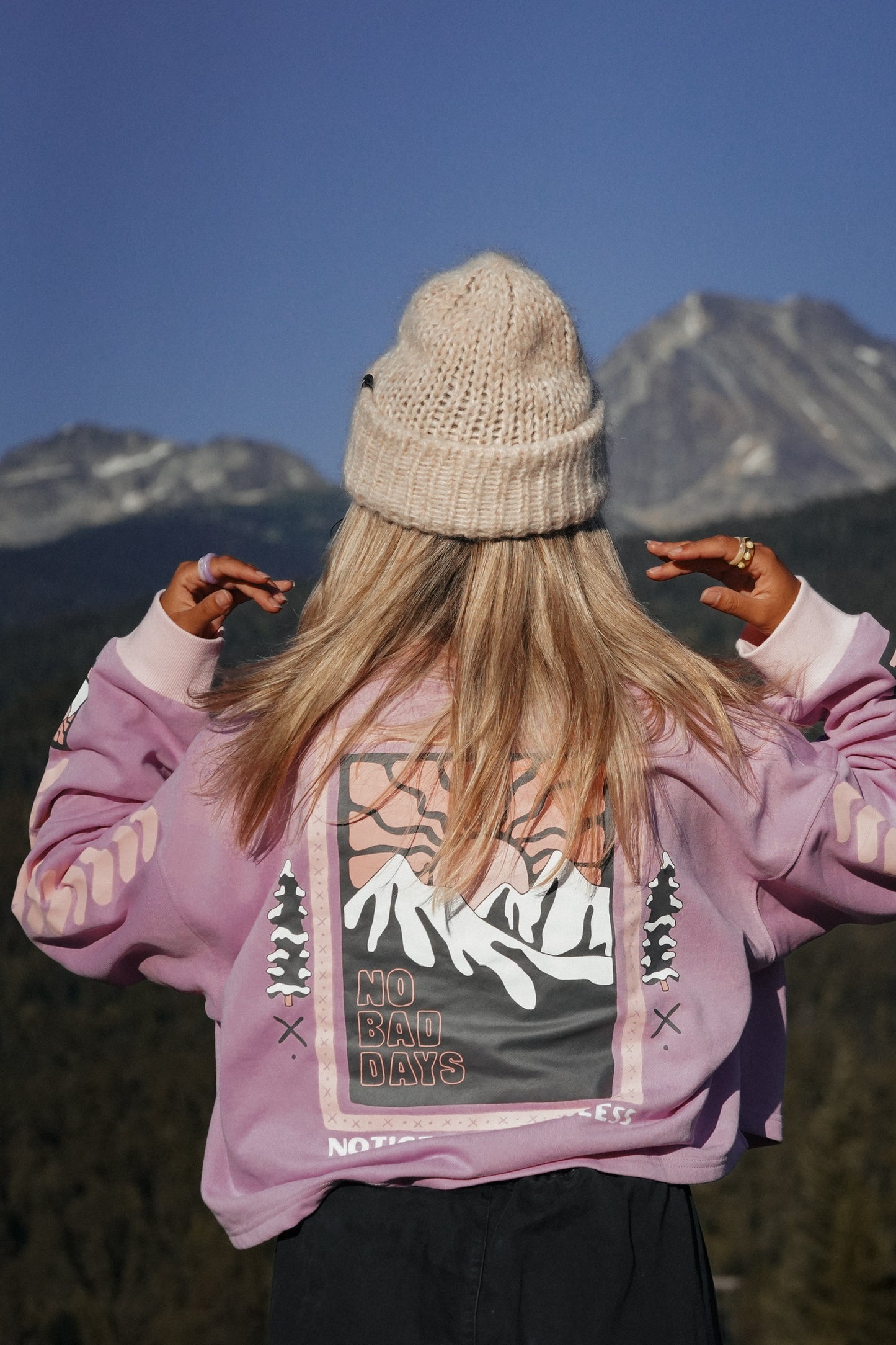 No Bad Days Cropped Long Sleeve