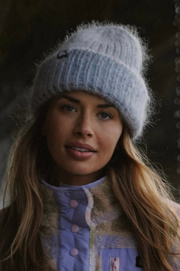 Slate Mohair Beanie