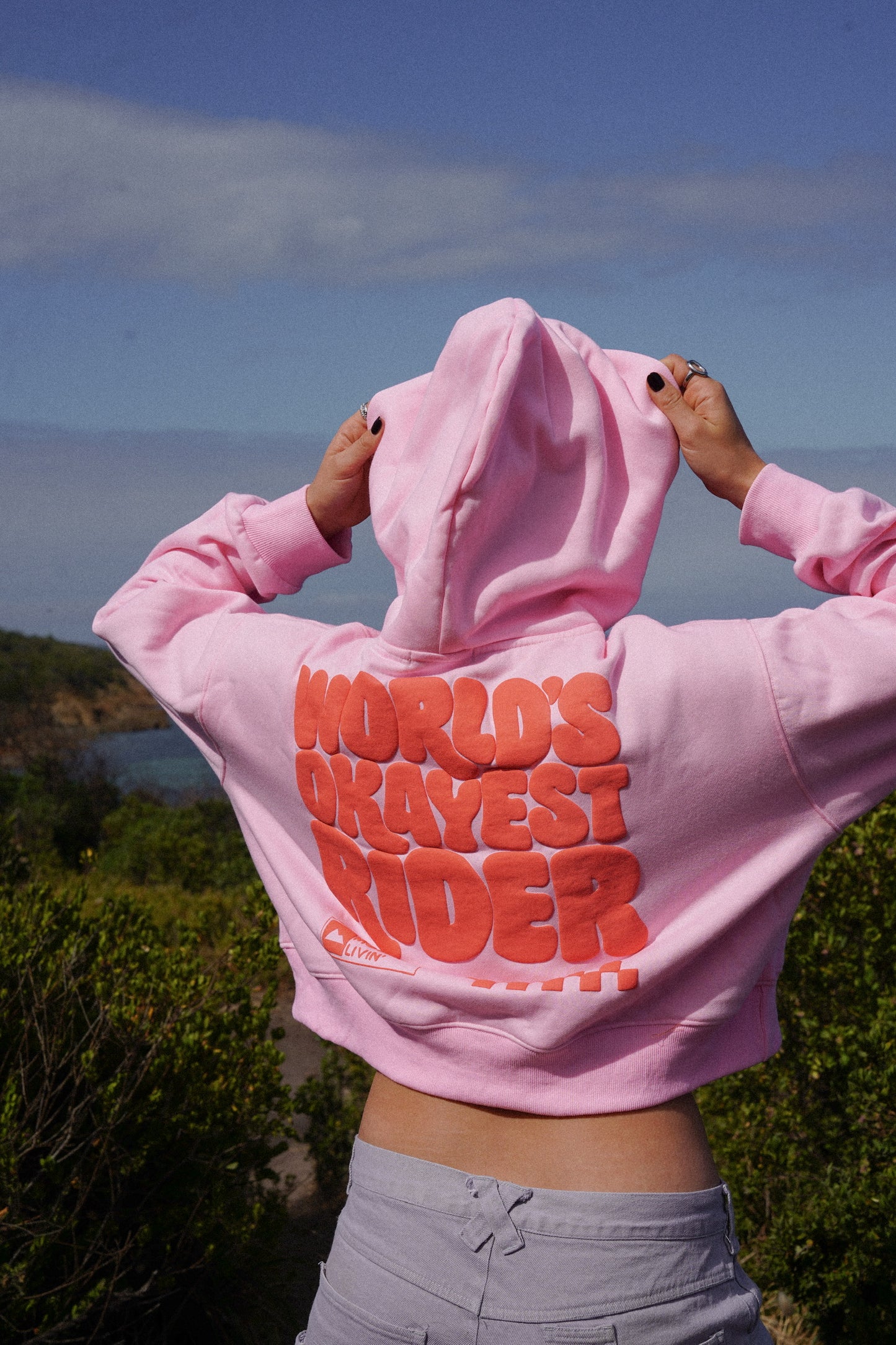 Okayest Rider Cropped Hoodie