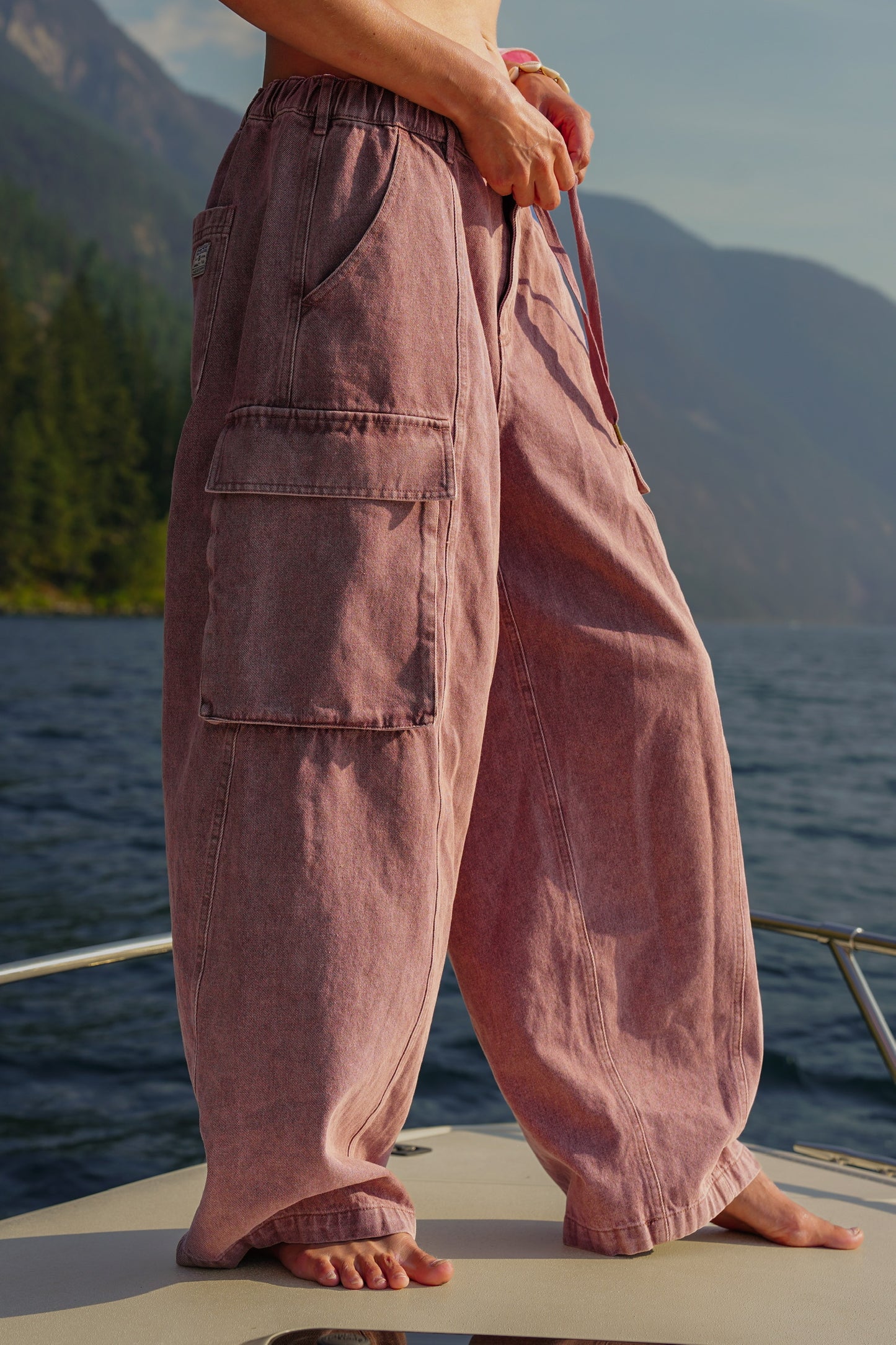 Dusty Rose Barrel Jeans