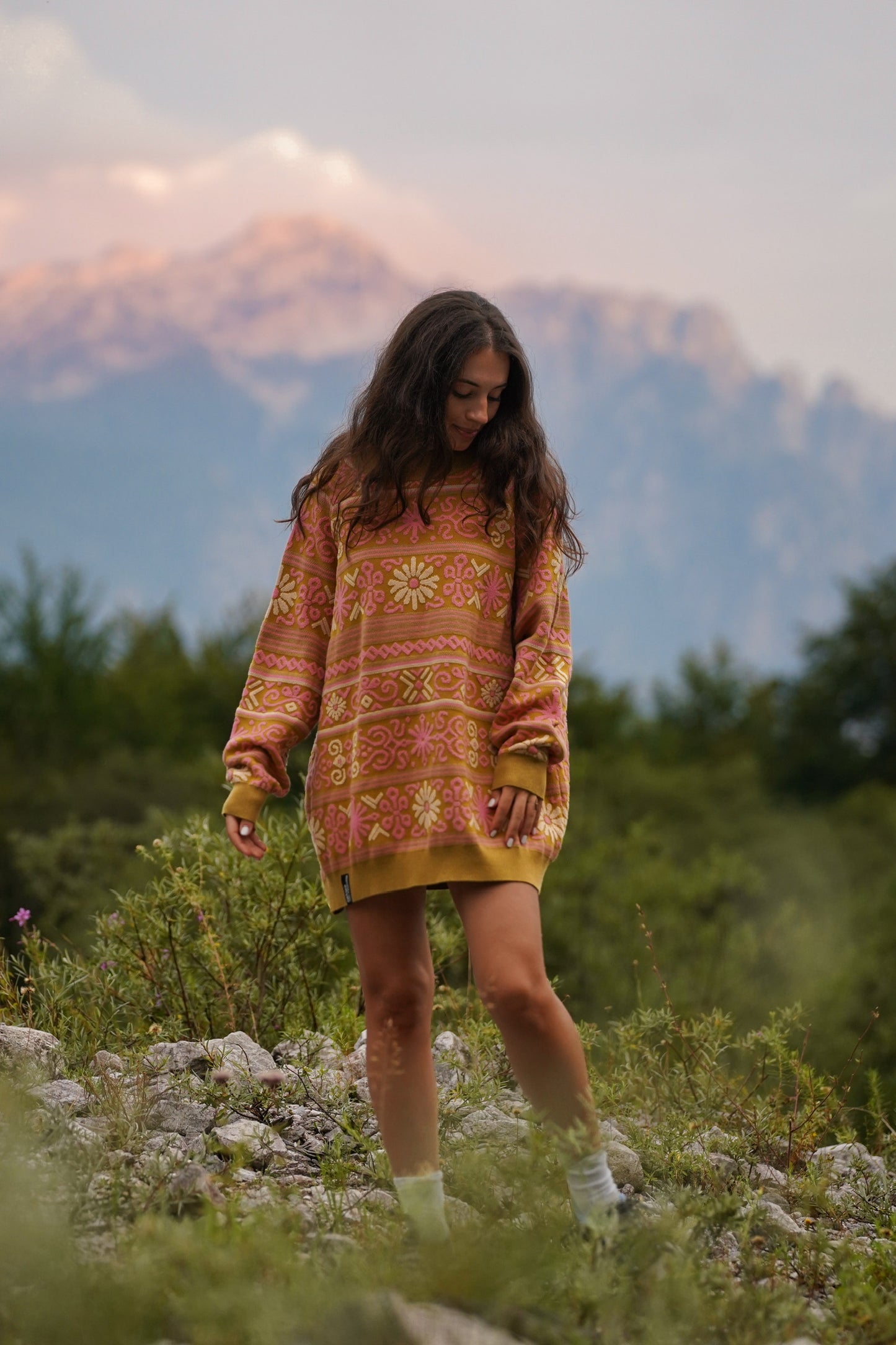Nordic Flora Textured Sweater