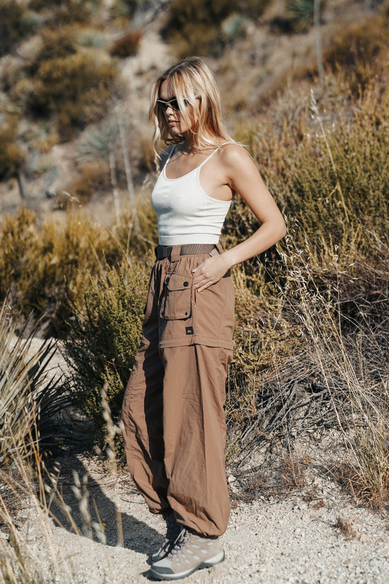 Walnut Zip-Off Pants – Notice The Reckless