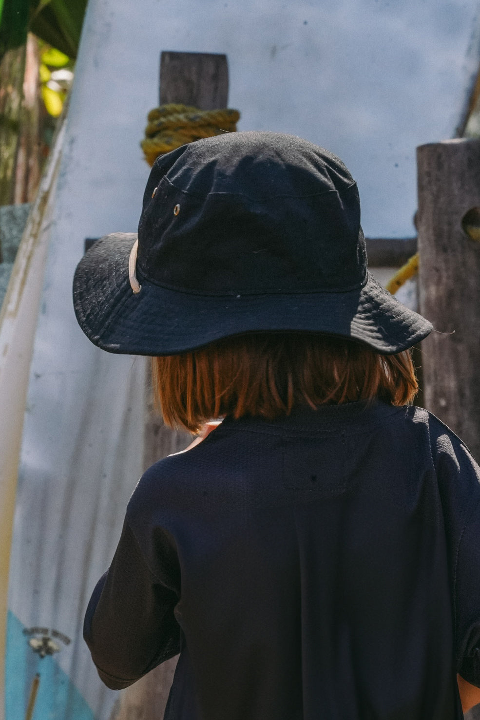 Stay Stoked Black Bucket Hat