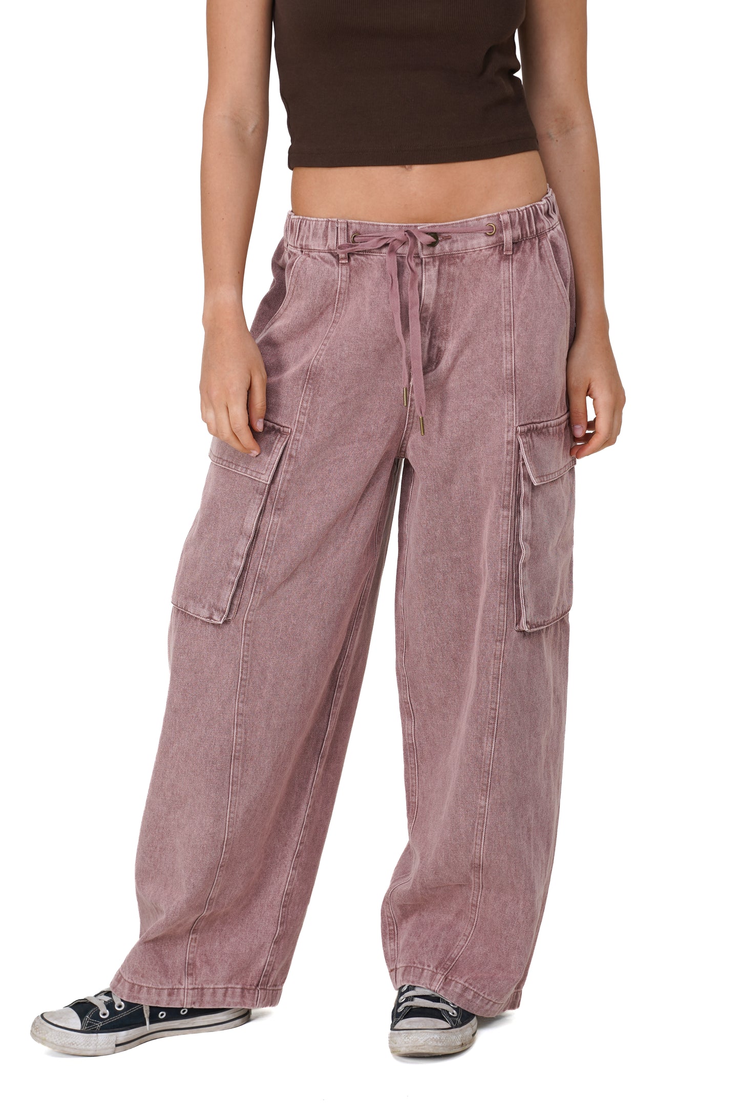Dusty Rose Barrel Jeans