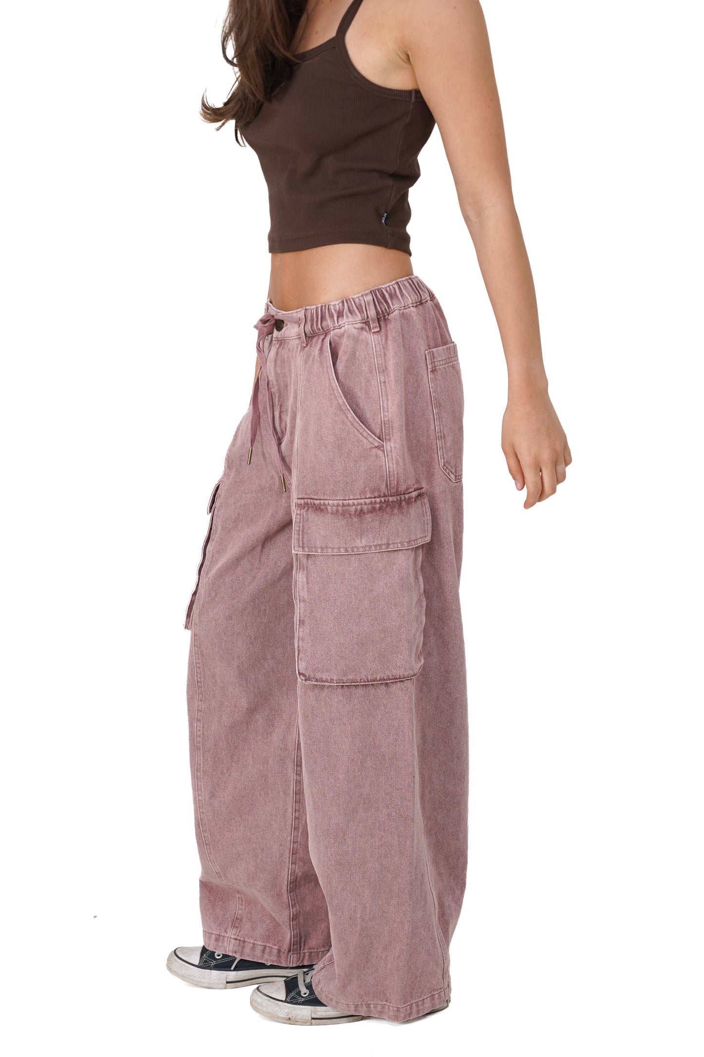 Dusty Rose Barrel Jeans