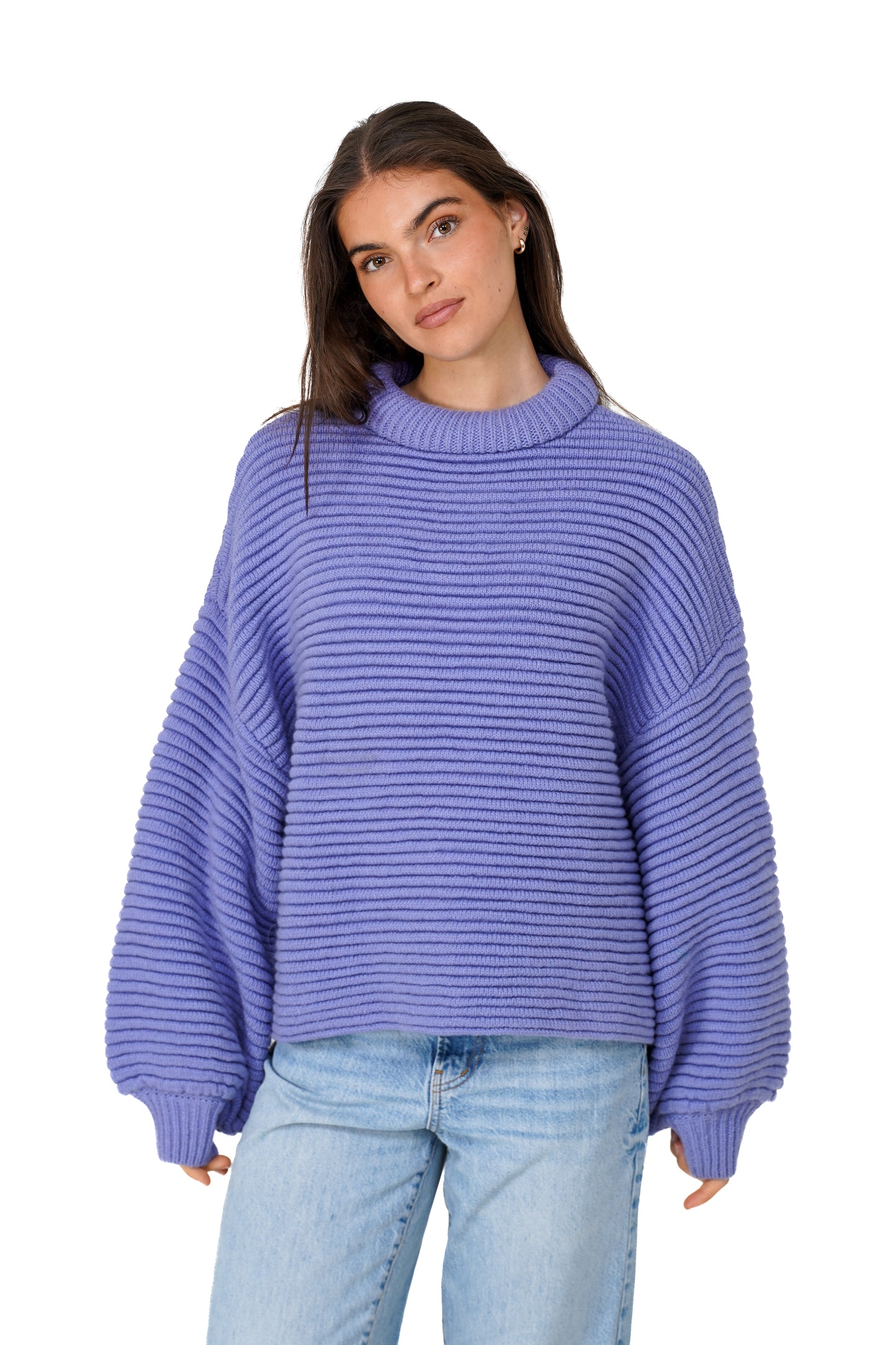 Indigo Lantern Sleeve Sweater