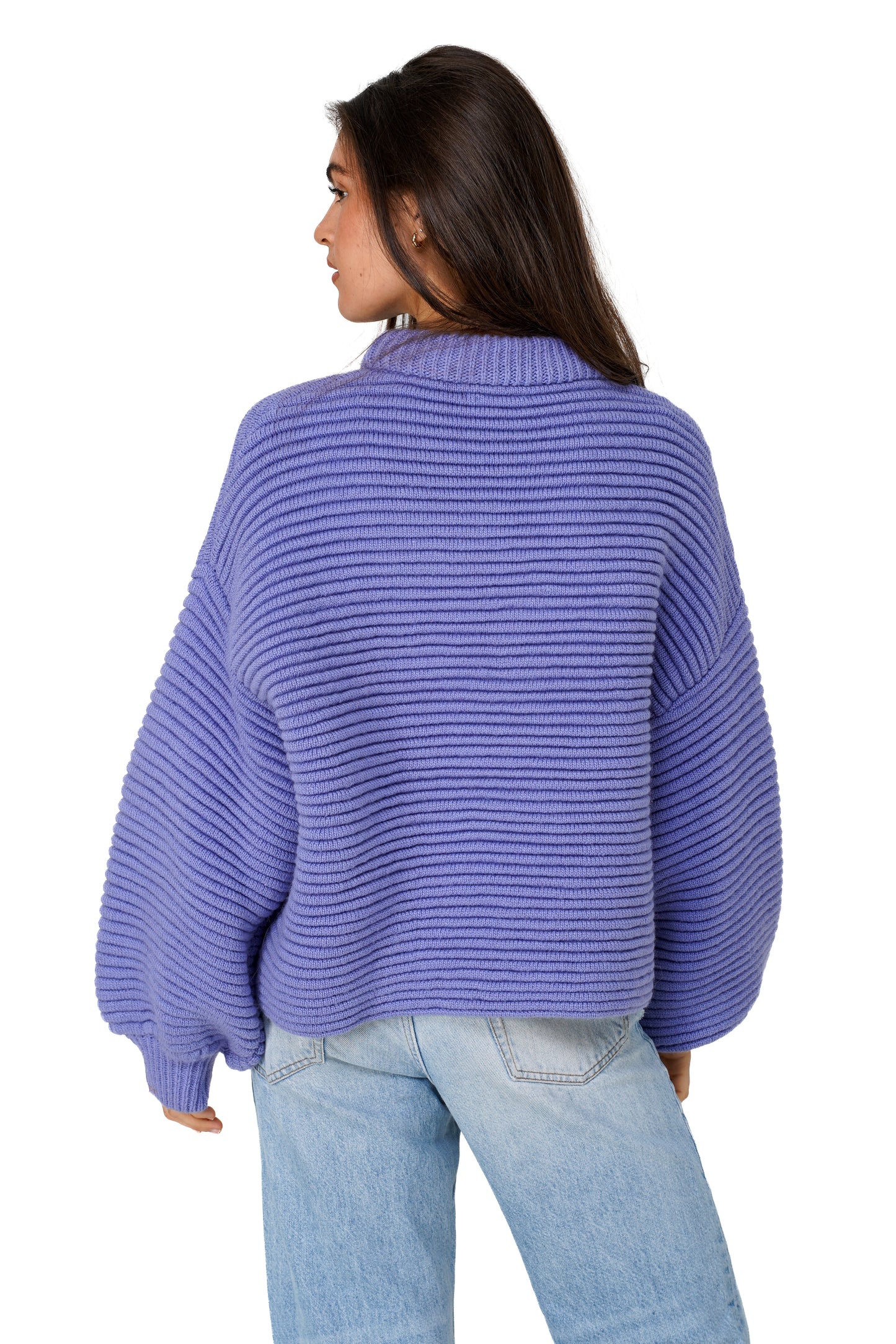 Indigo Lantern Sleeve Sweater