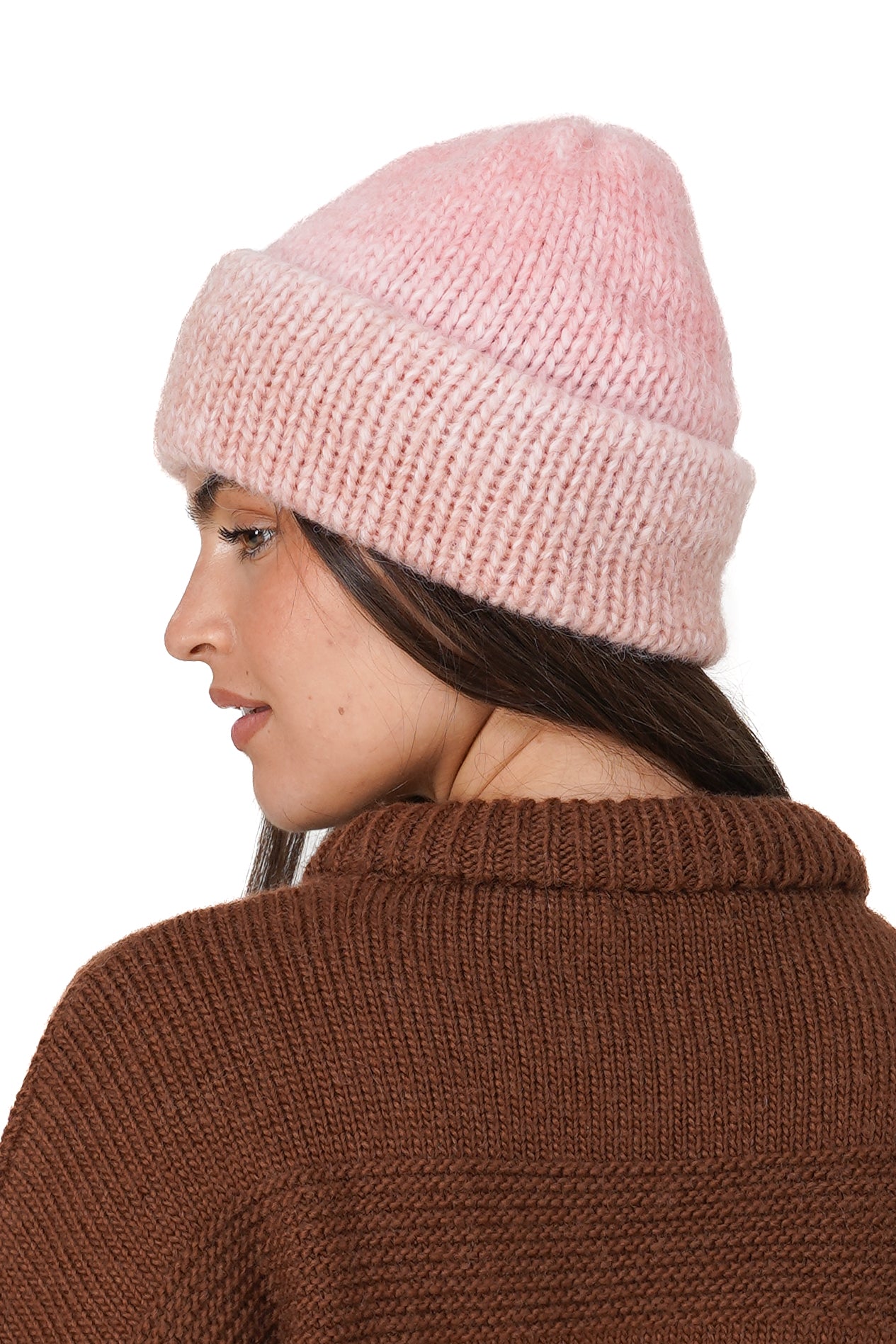 Pink Haze Mohair Beanie