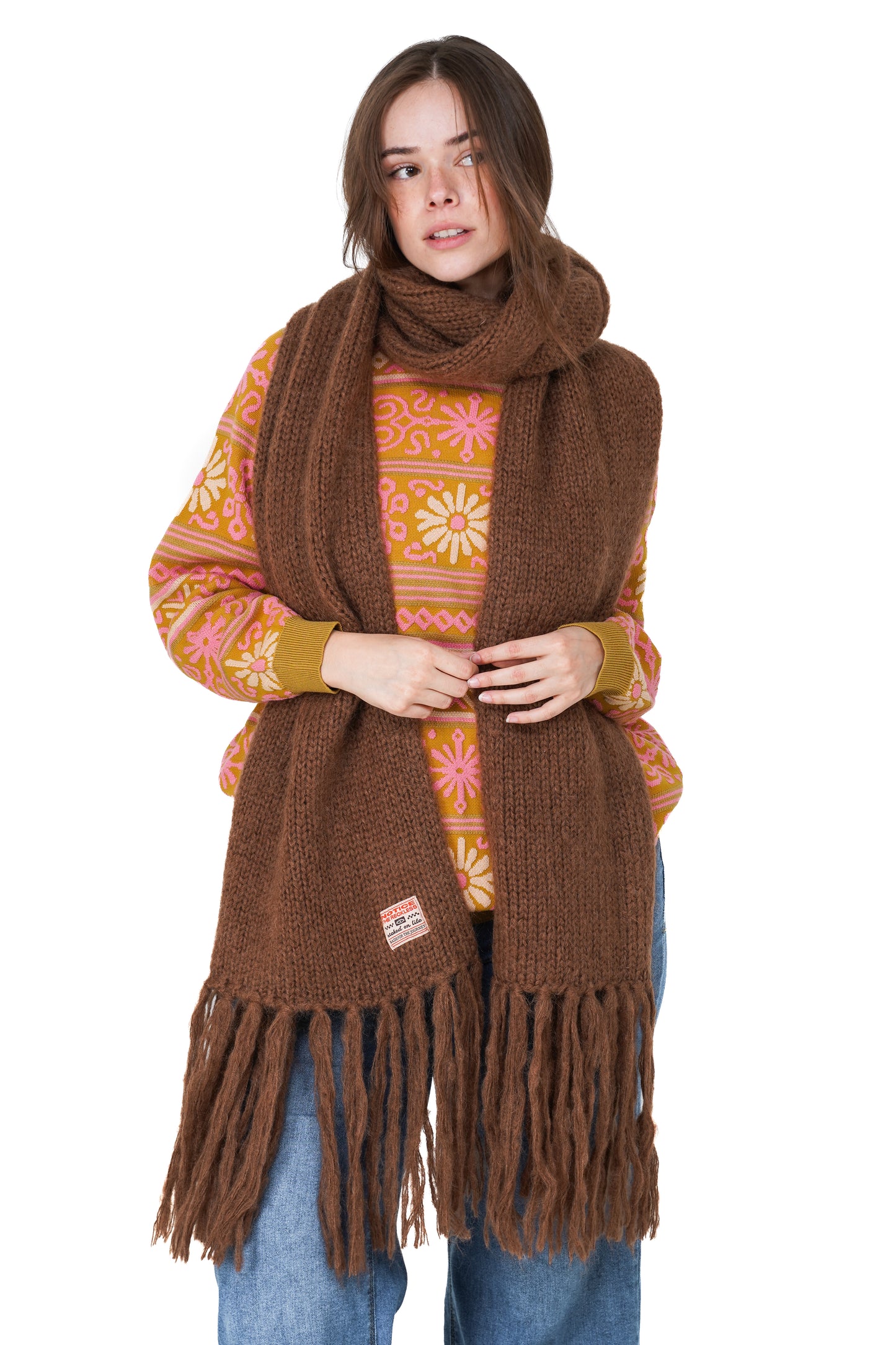 Espresso Mohair Scarf