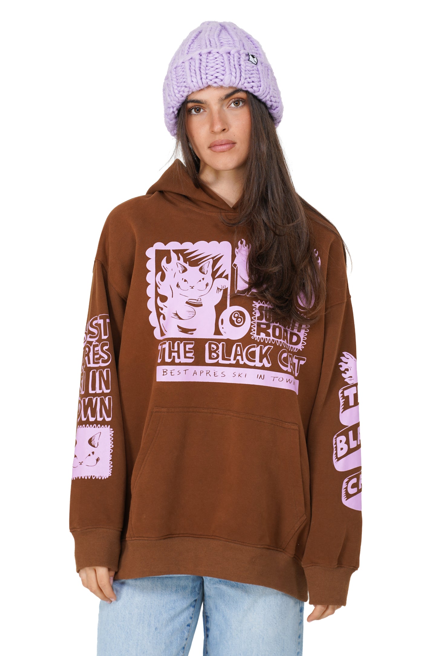 Black Cat Oversized Hoodie