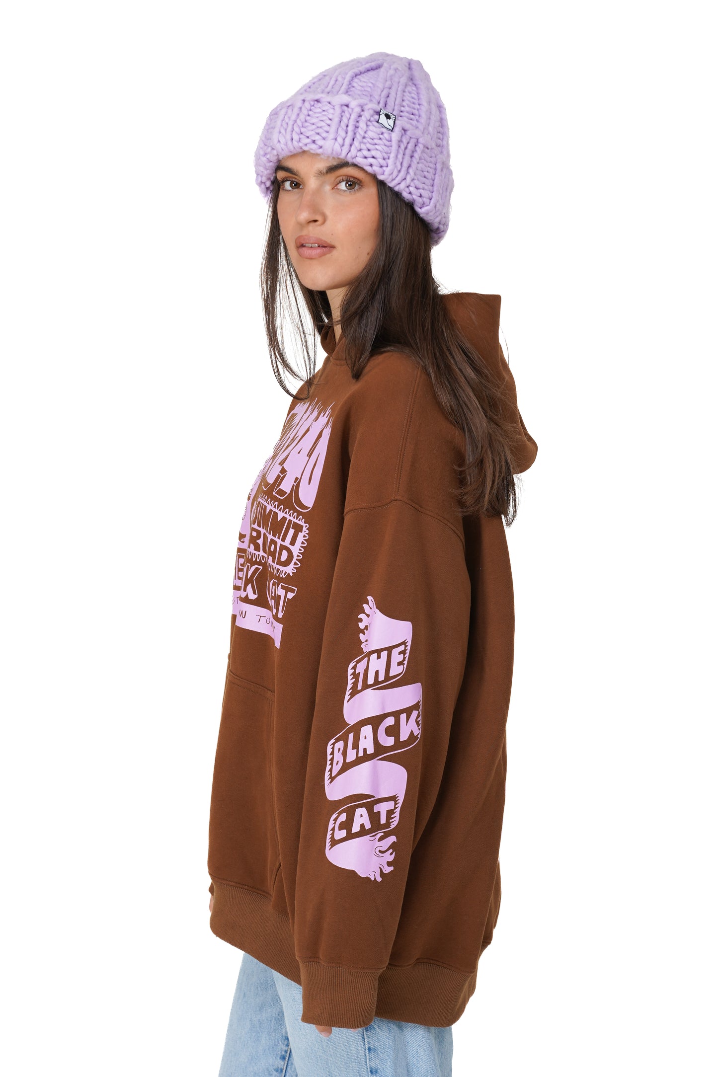Black Cat Oversized Hoodie