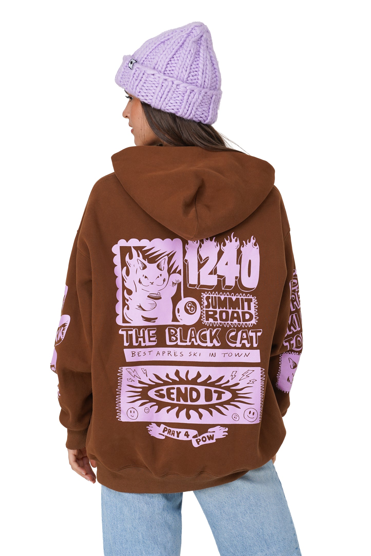Black Cat Oversized Hoodie