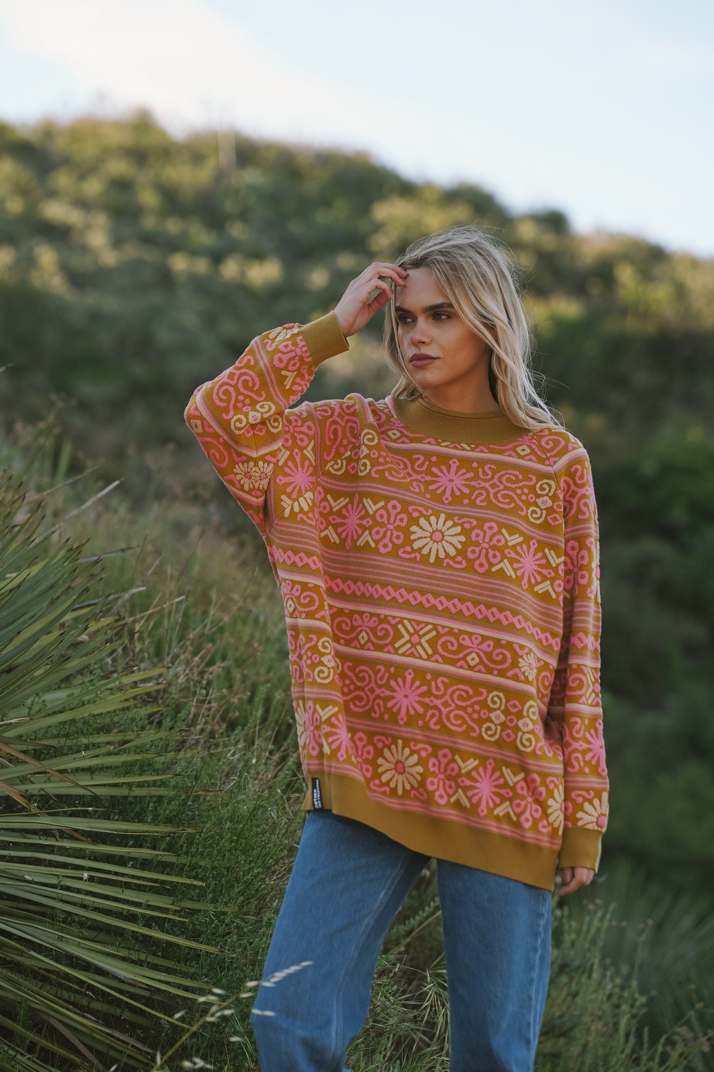Nordic Flora Textured Sweater
