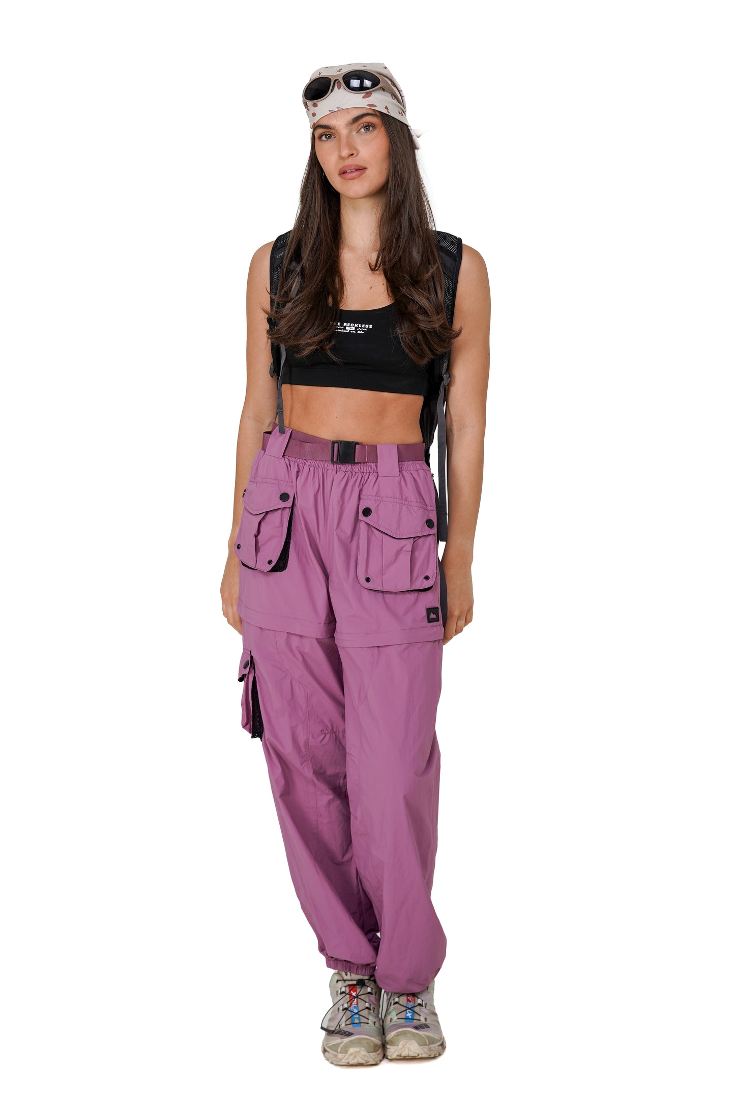 Burgundy Zip-Off Pants