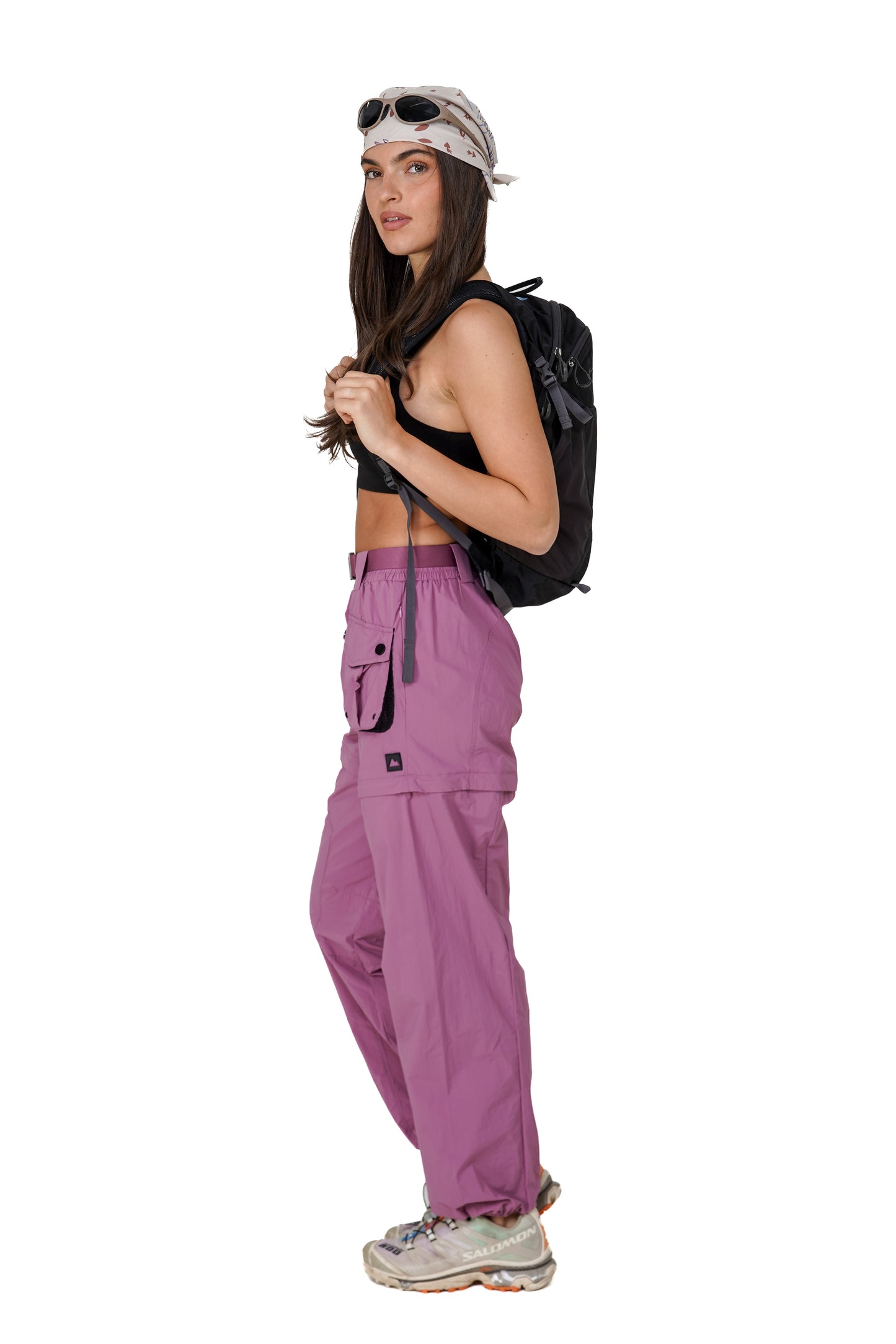 Burgundy Zip-Off Pants