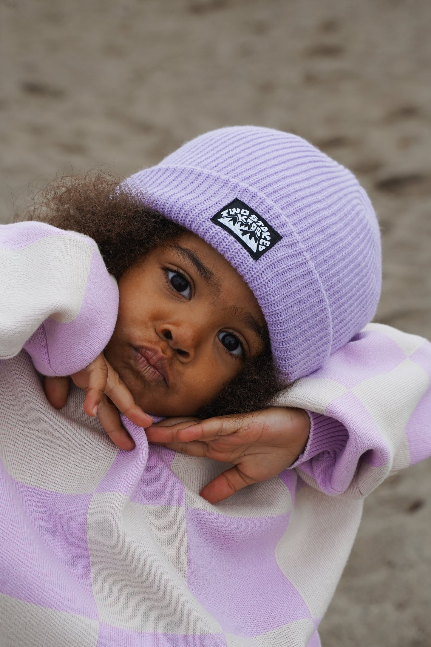 Lilac Basic Kids Beanie