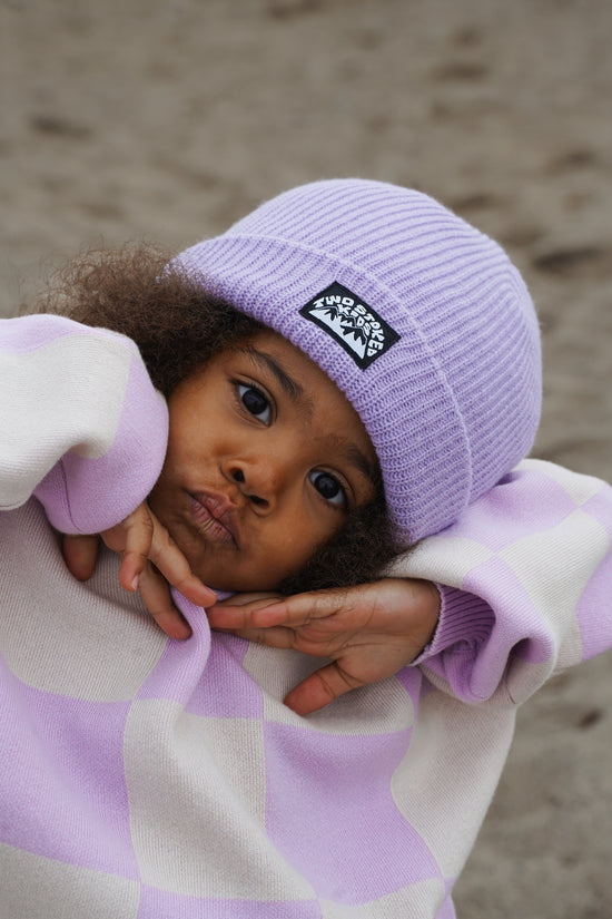 Lilac Basic Kids Beanie