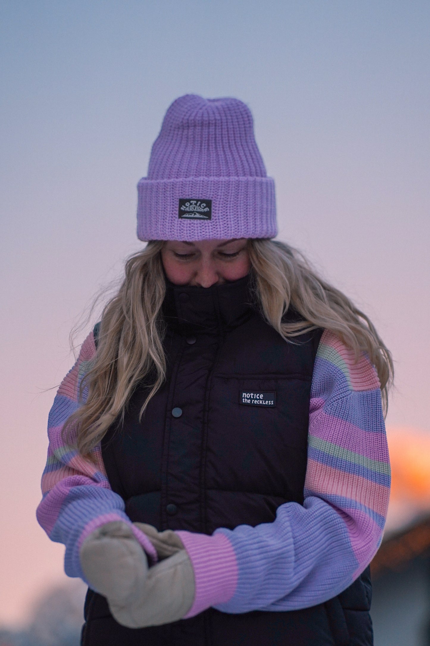 Big Lilac Beanie
