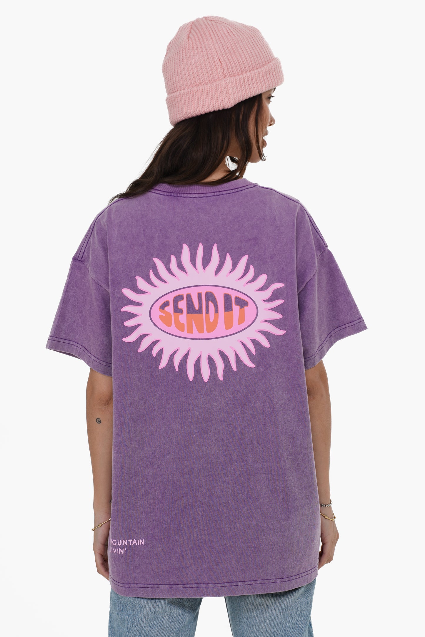 Send it Oversized Tee - Purple