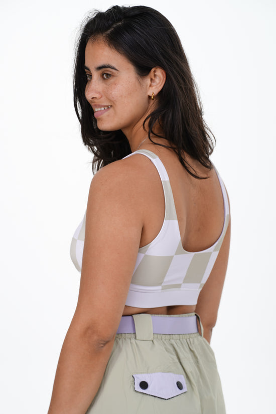 Lavender Checkered Sport Top