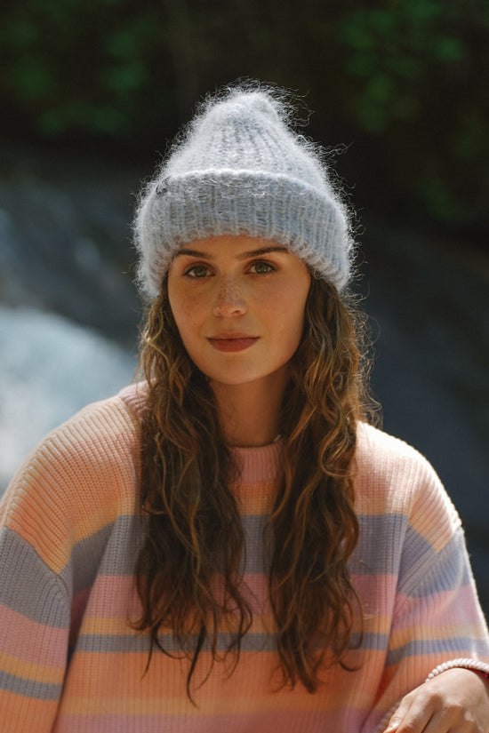 Slate Mohair Beanie