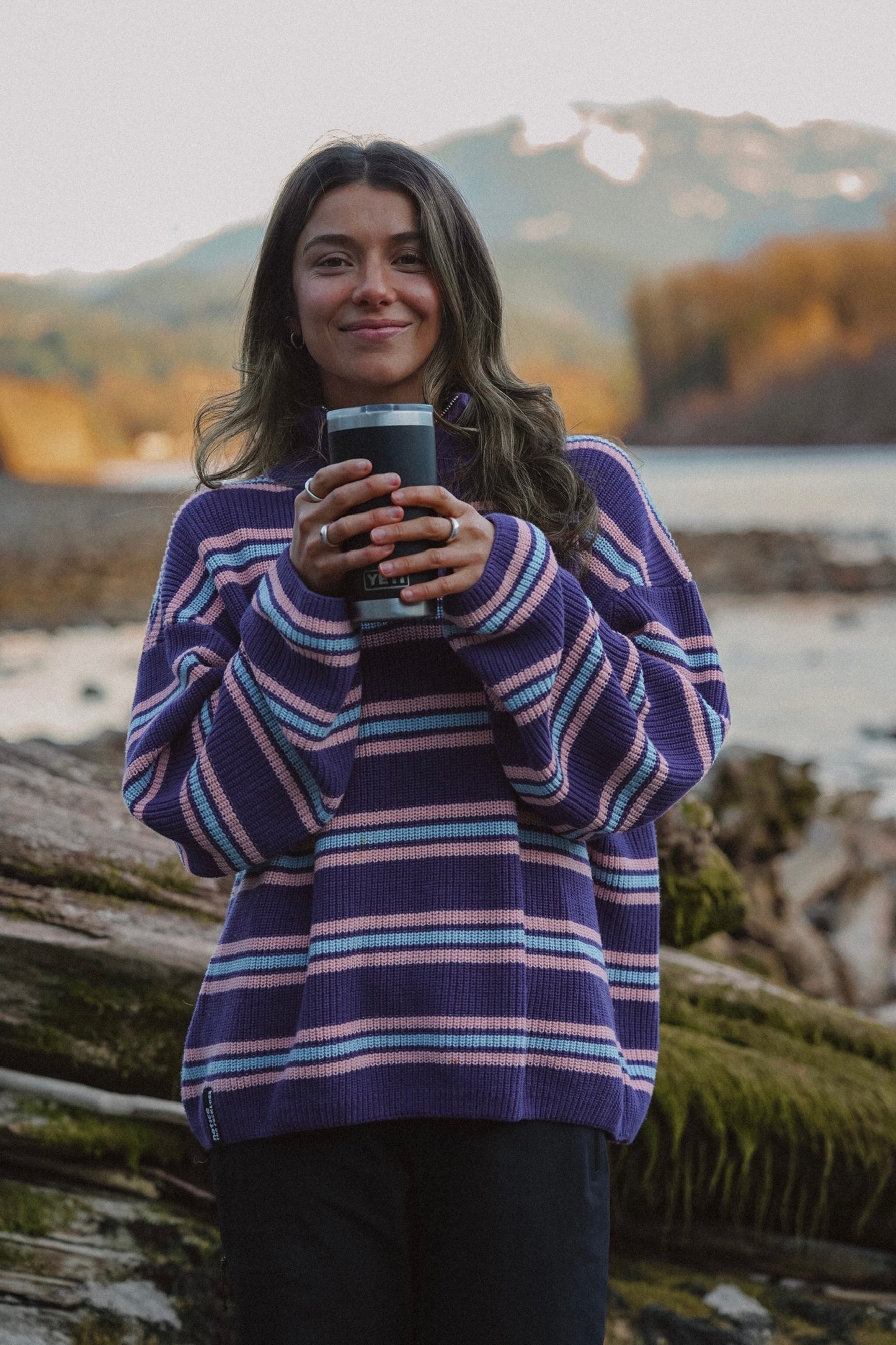 Arctic Dawn Half Zip Sweater