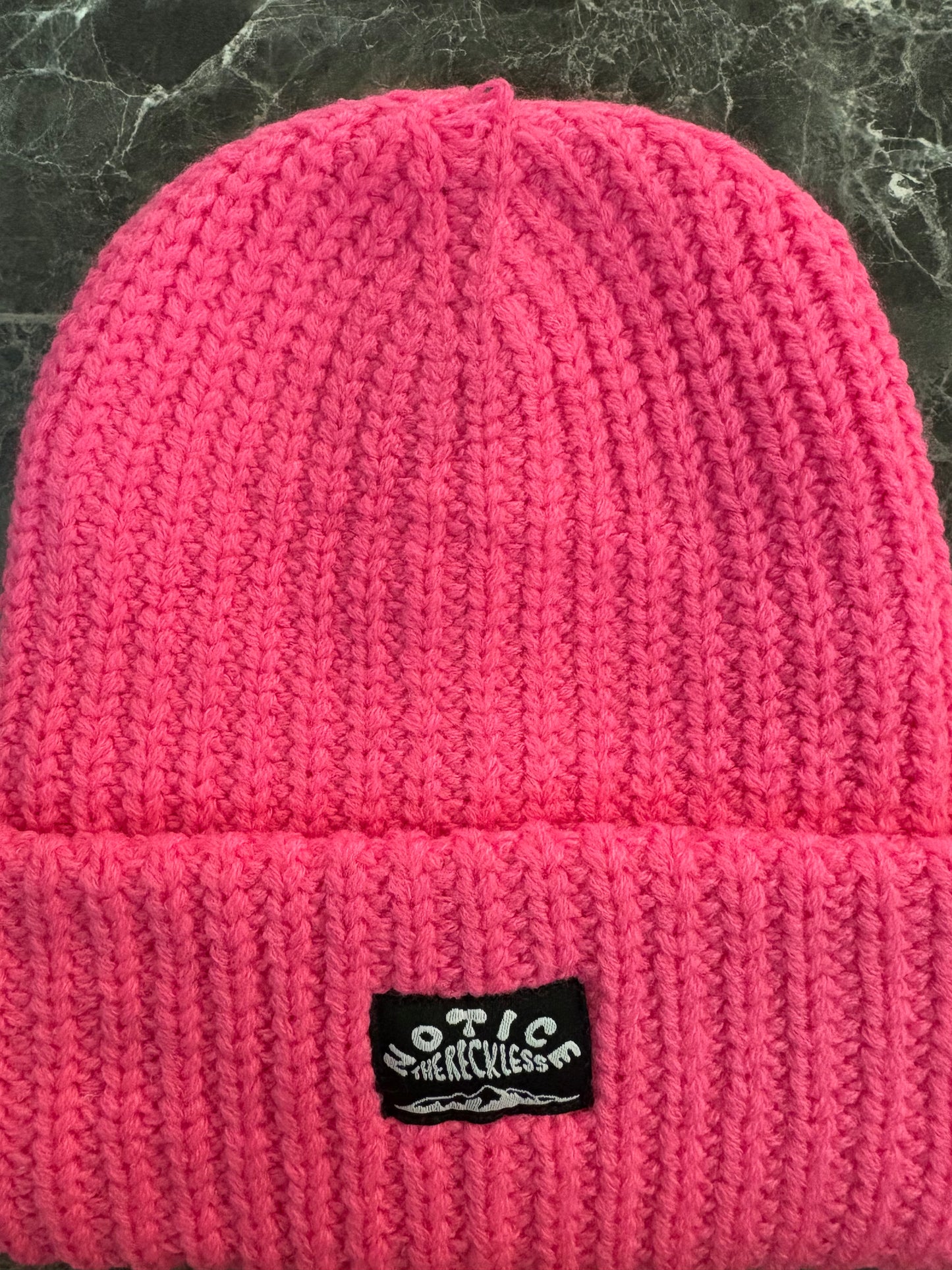 DEFECT - Big Neon Pink Beanie