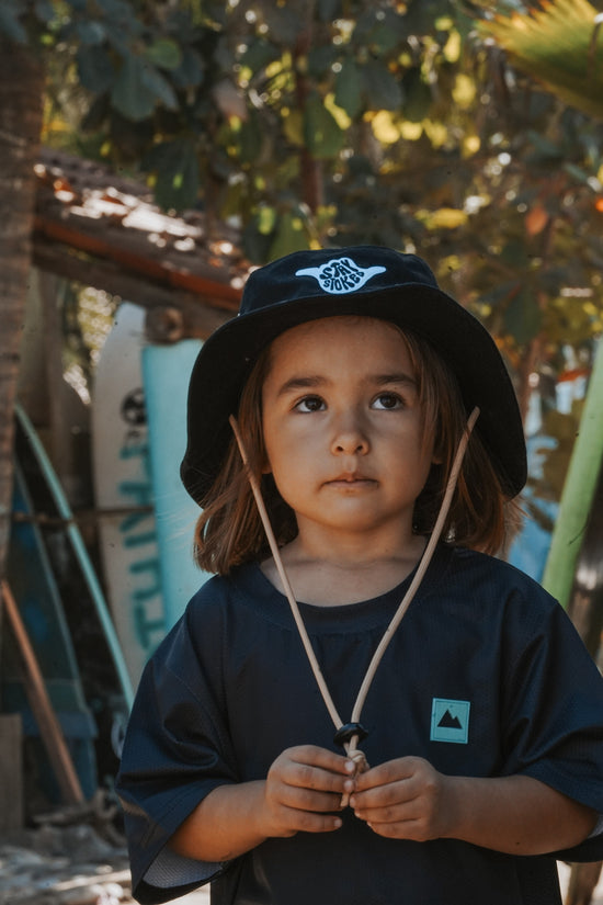 Stay Stoked Black Bucket Hat