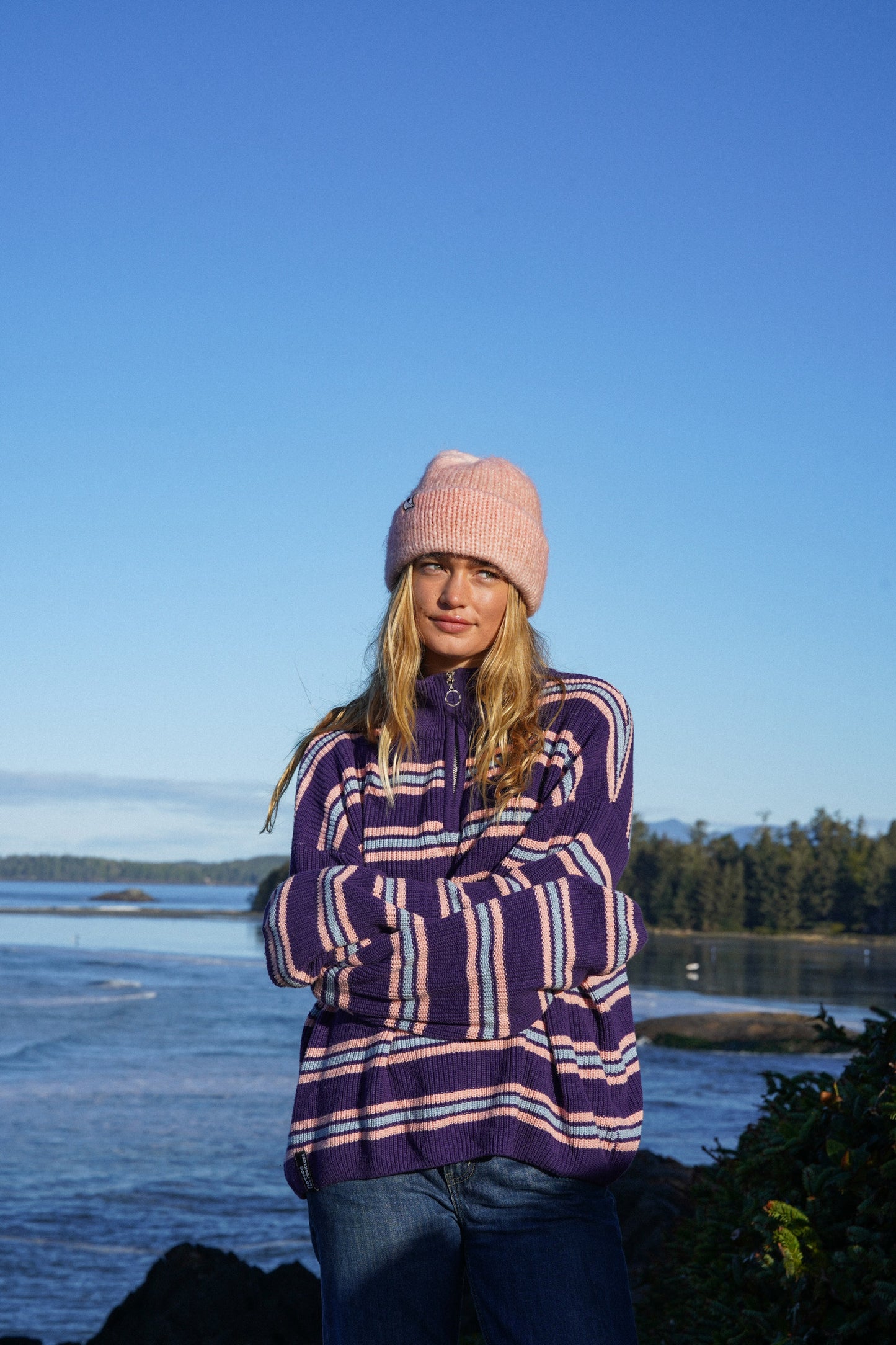 Arctic Dawn Half Zip Sweater