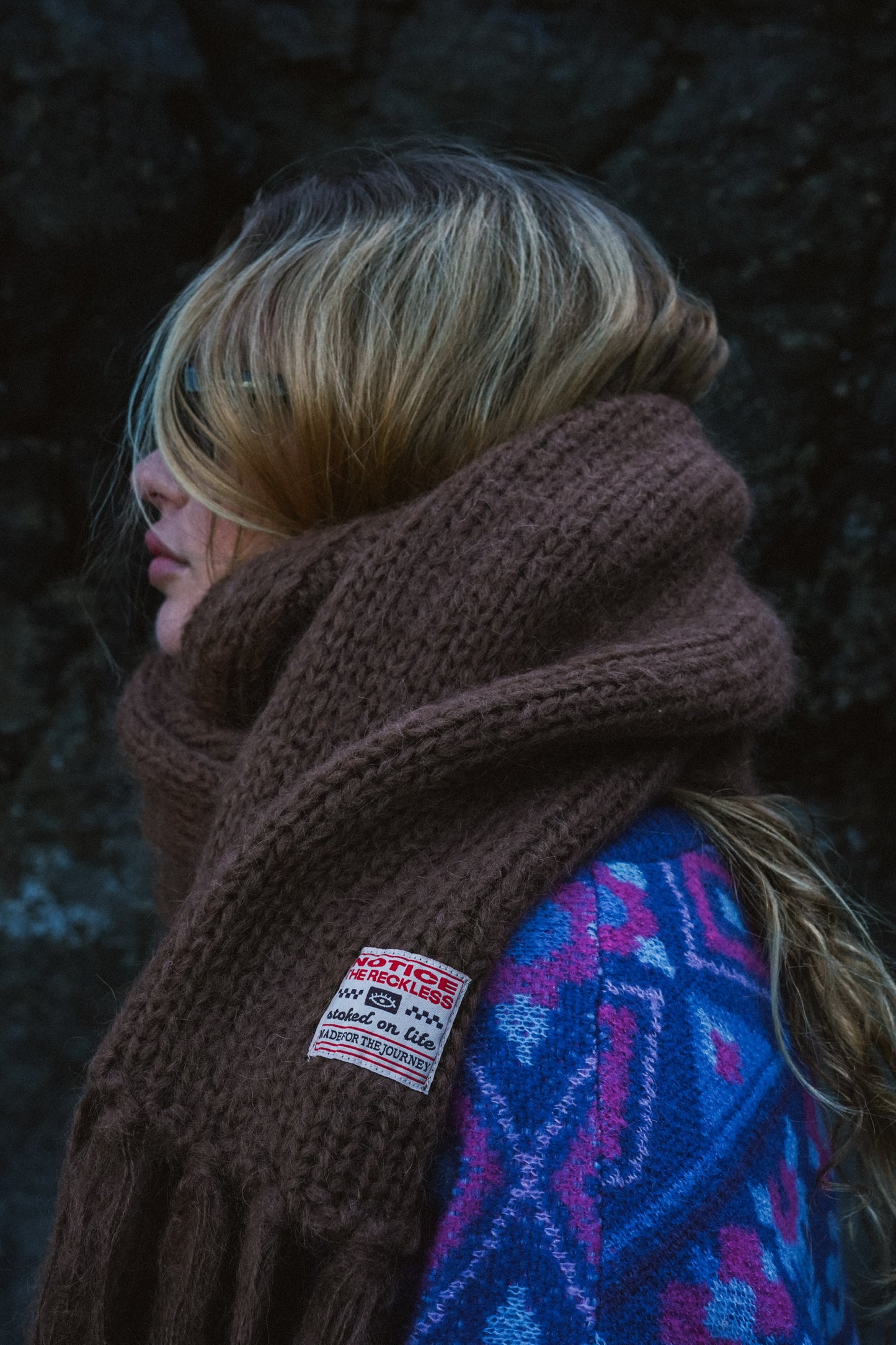 Espresso Mohair Scarf