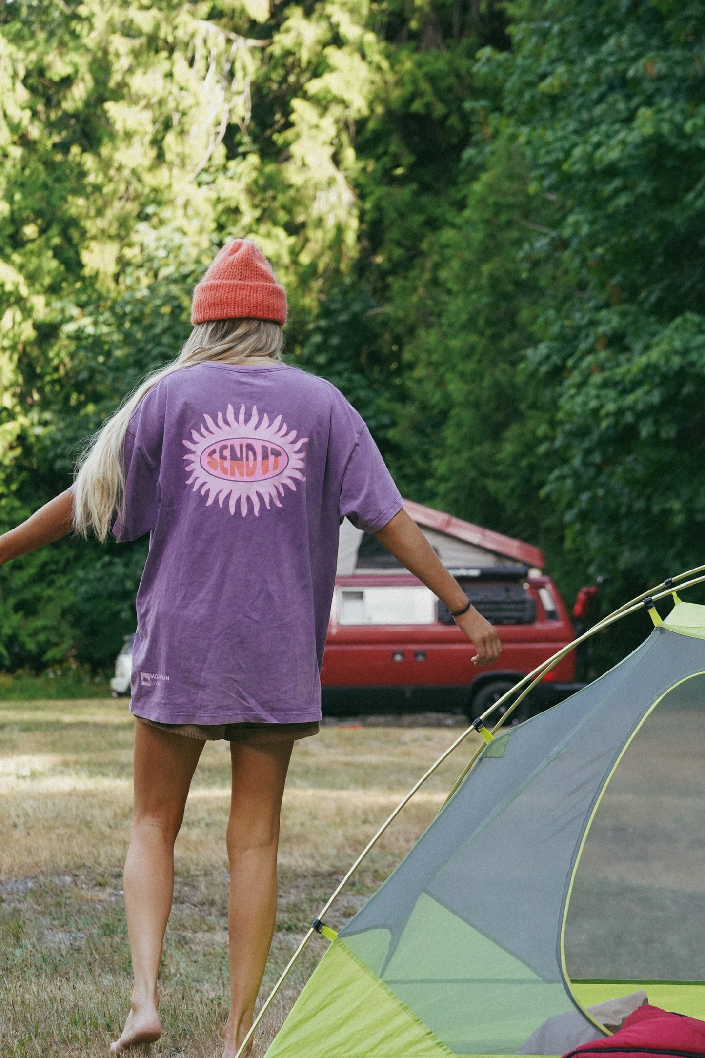 Send it Oversized Tee - Purple