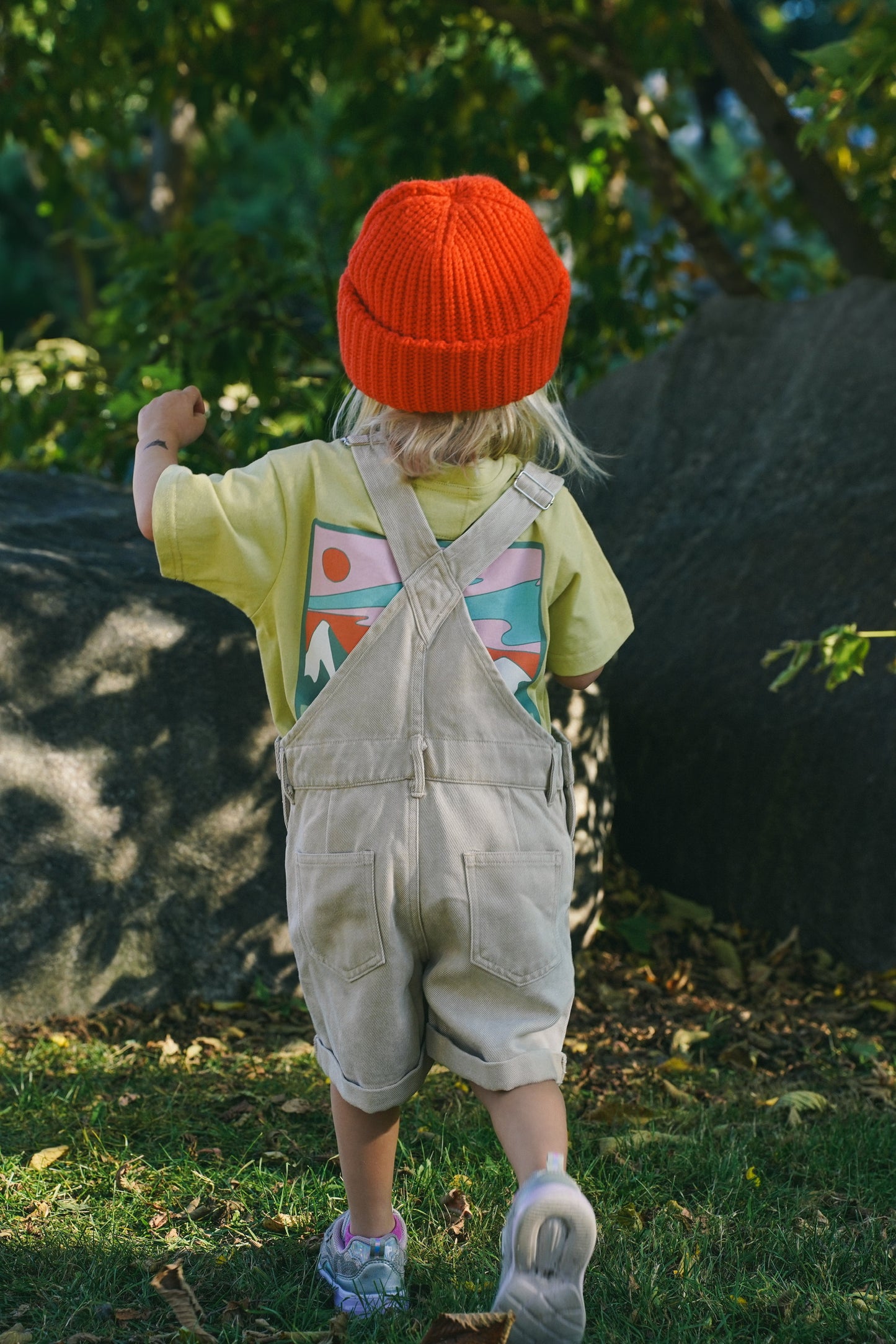 Safari short overalls for kids in breathable lyocell and cotton, designed for warm days