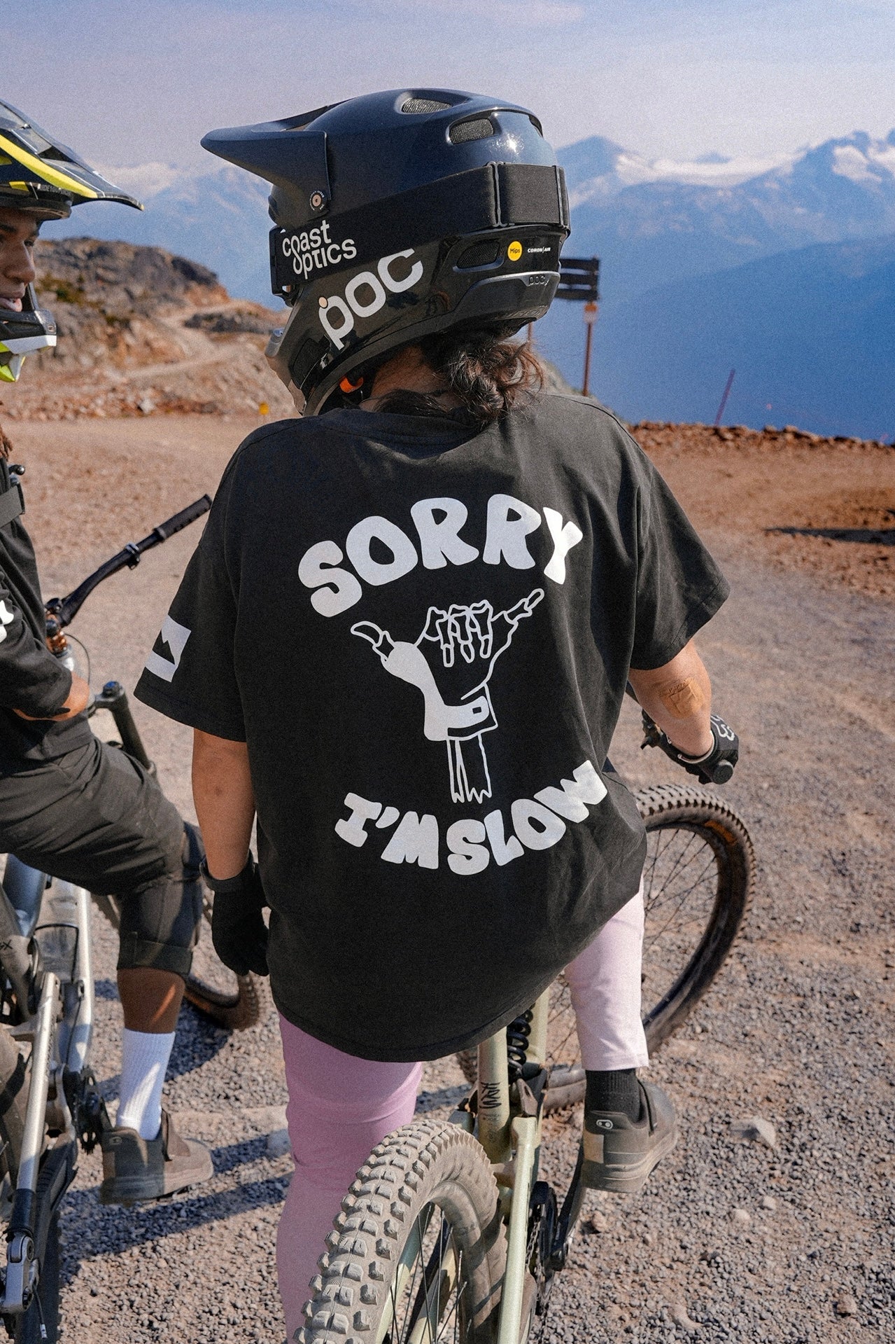 Unisex oversized MTB t-shirt in washed black cotton with graphic print and relaxed fit