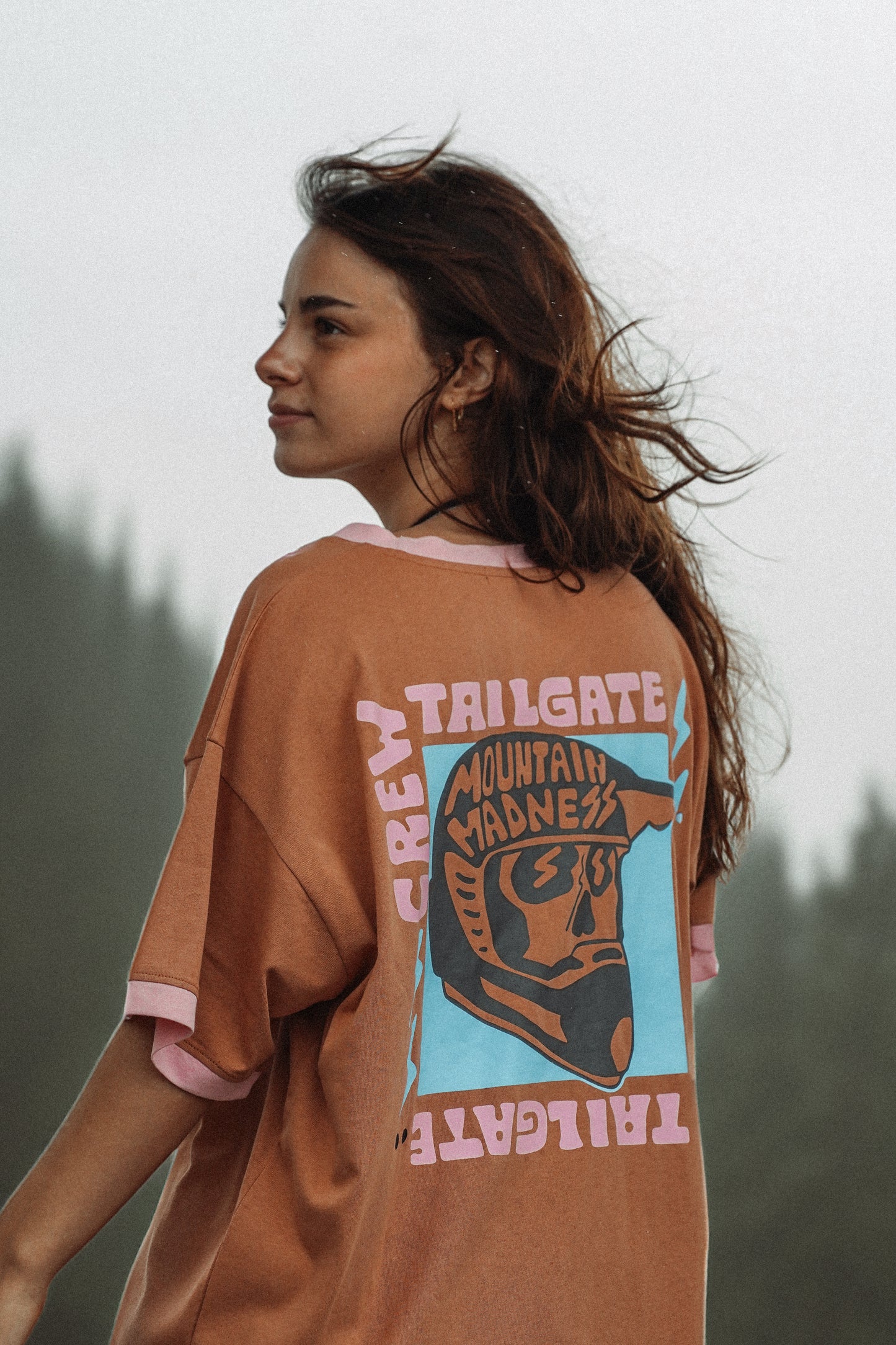 Relaxed fit MTB oversized tee with casual freeride-inspired style for bike park hangs, road trips and trail life aesthetics