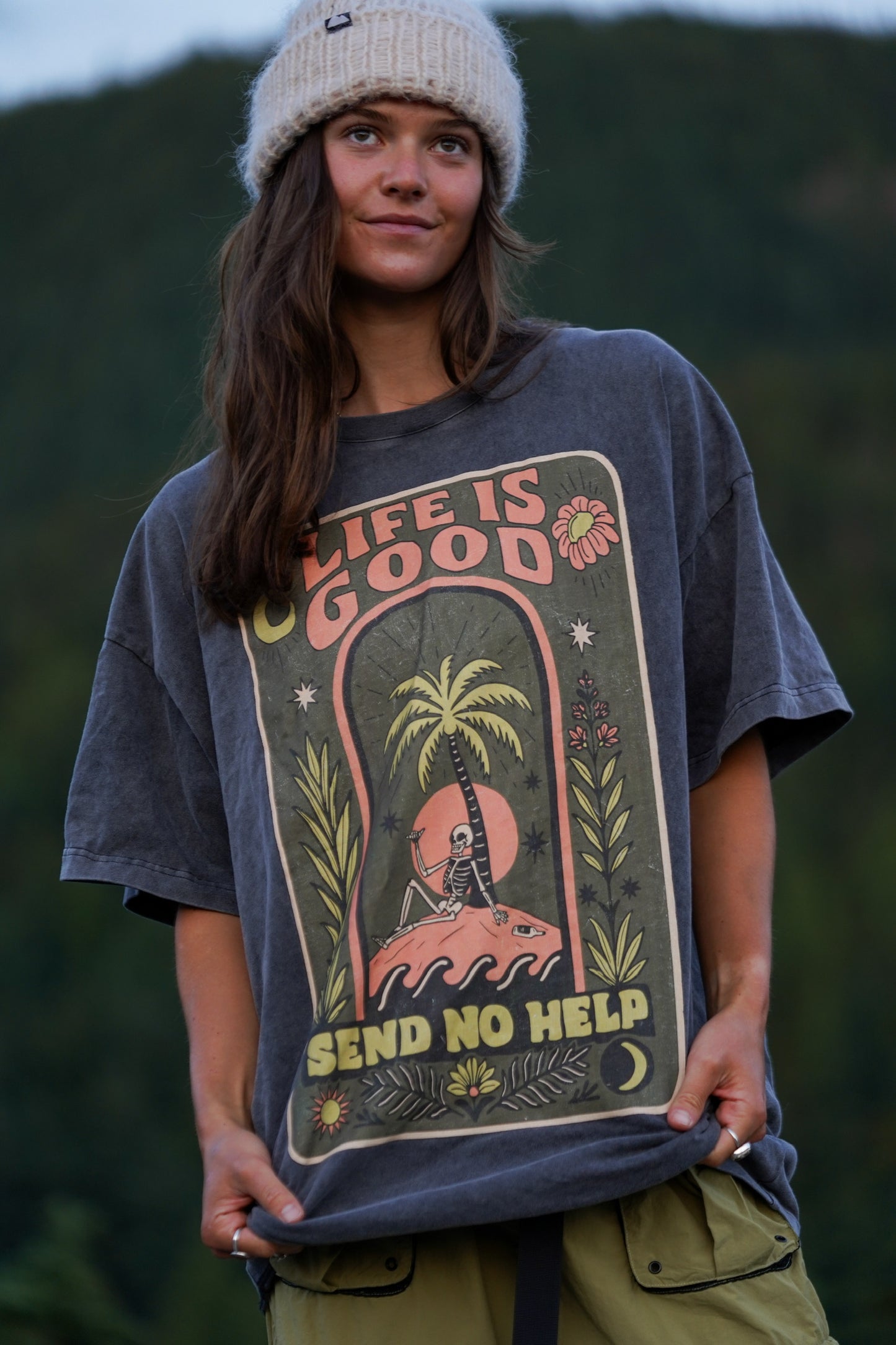 Send No Help Oversized Tee