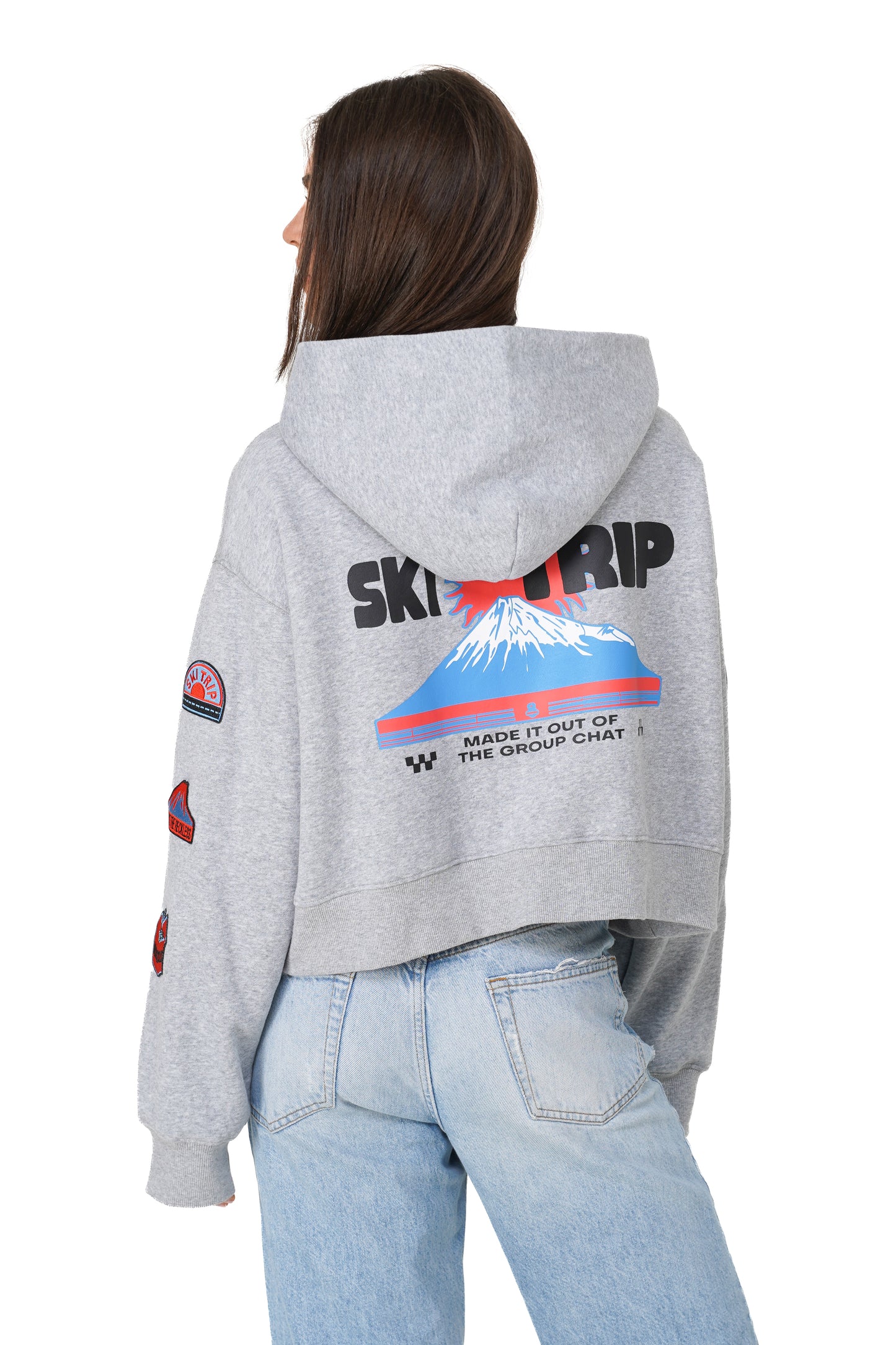 Ski Trip Cropped Hoodie