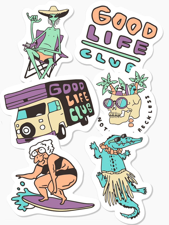 Load image into Gallery viewer, Good Life Club Sticker Pack
