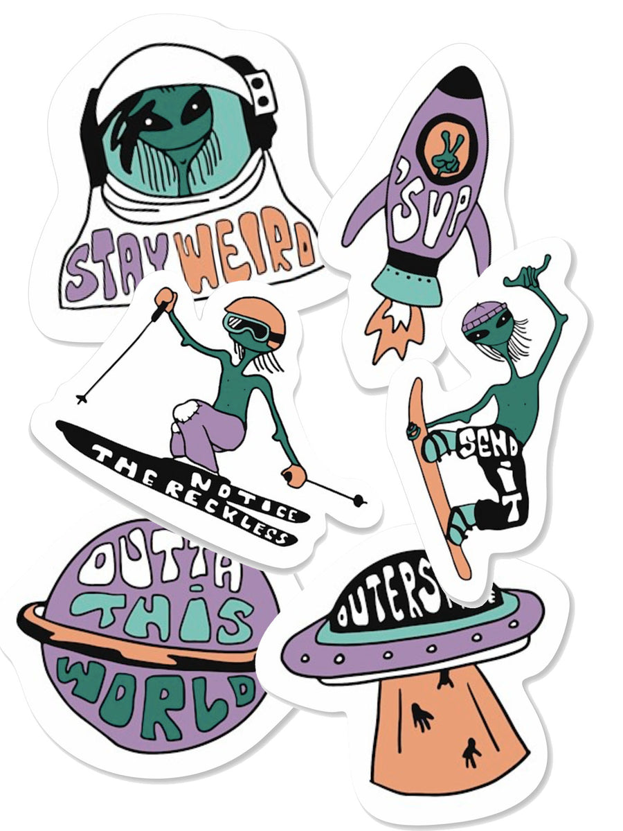 Outta This World Sticker Pack – Notice The Reckless